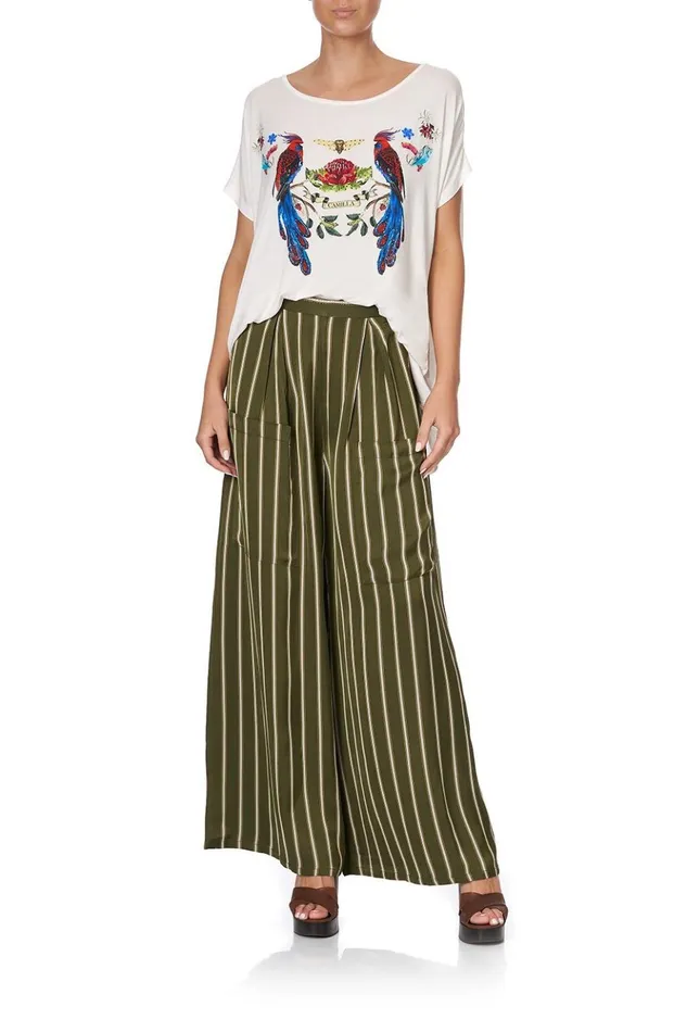 Women Trousers and Leggings Camilla Wide Leg Trouser With Front Pockets Among The Gumtrees