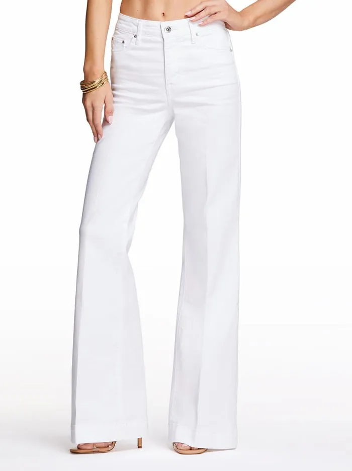 Women True Love Wide Leg Trouser Jeans In White Jessica Simpson Denim