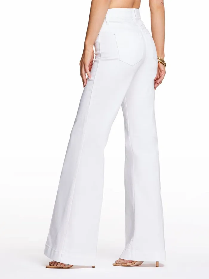 Women True Love Wide Leg Trouser Jeans In White Jessica Simpson Denim