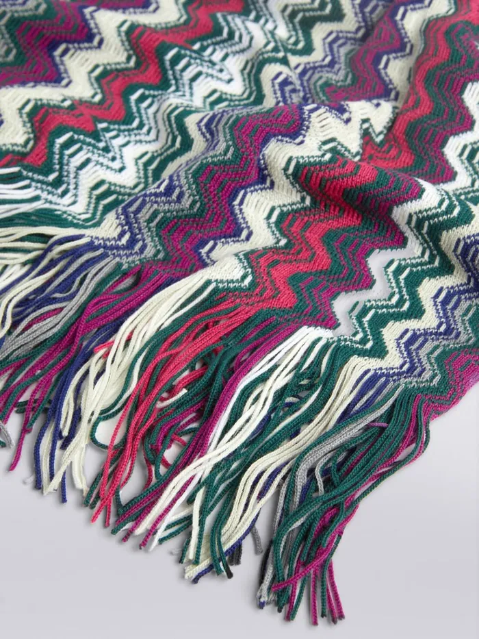 Women TwoPiece Wool Blend Scarf And Beanie Set Multicoloured Missoni Scarves and Foulards Women TwoPiece Wool Blend Scarf And Beanie Set Multicoloured Missoni Scarves and Foulards