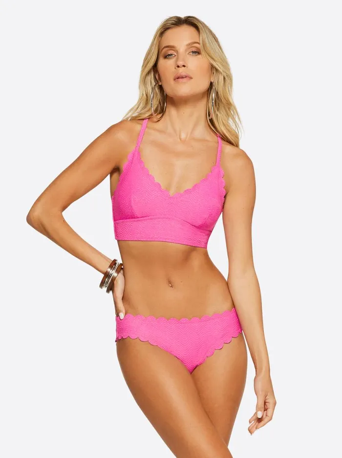 Women Under The Sea Cropped Cami In Pink Parfait Jessica Simpson Swim