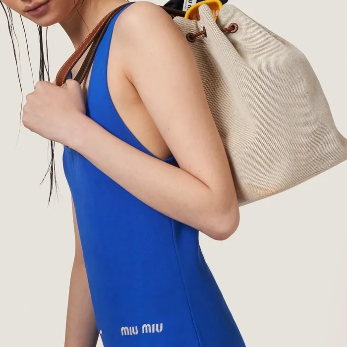 Women Underwear And Beachwear Miu Miu Onepiece Swimsuit Indigo Blue Women Underwear And Beachwear Miu Miu Onepiece Swimsuit Indigo Blue