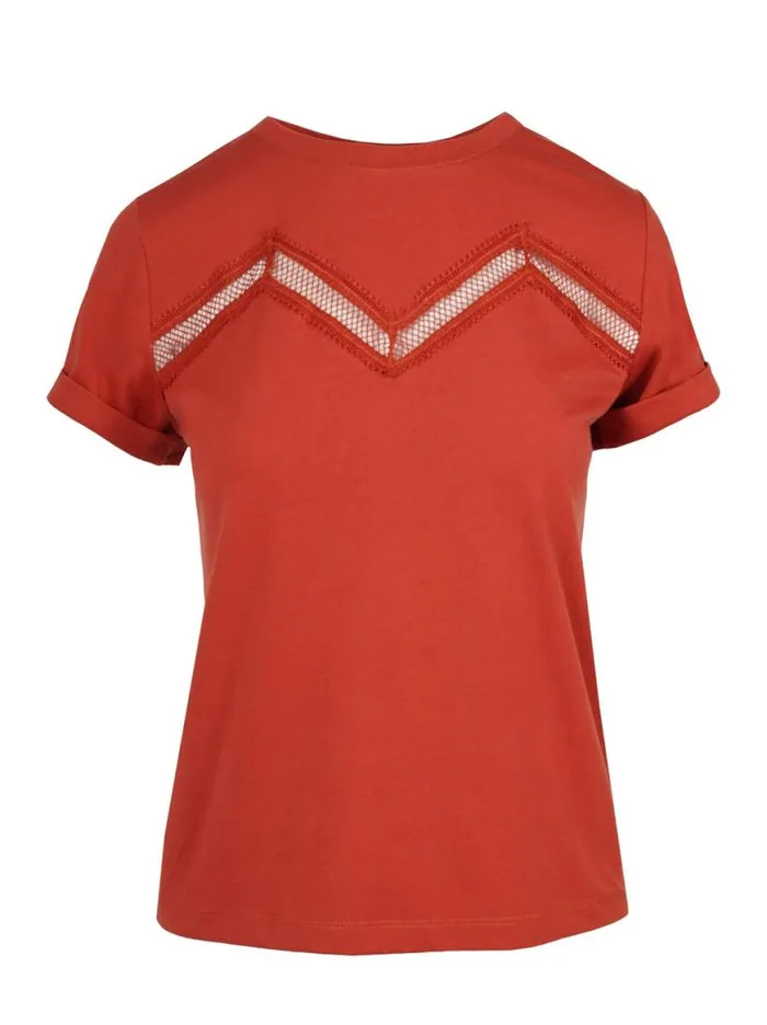 Women Valeriya Tee In Chili Oil Jessica Simpson Tops and Tees
