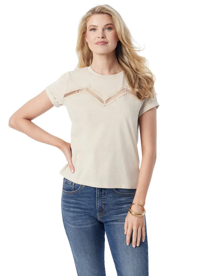 Women Valeriya Tee In Parchment Jessica Simpson Tops and Tees