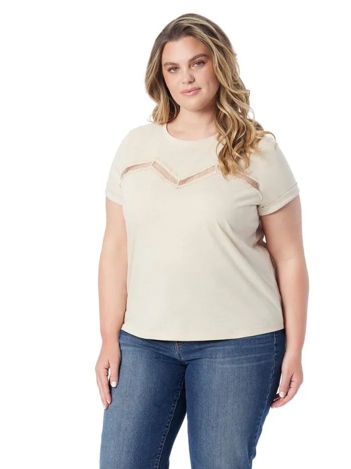 Women Valeriya Tee In Parchment Jessica Simpson Tops and Tees