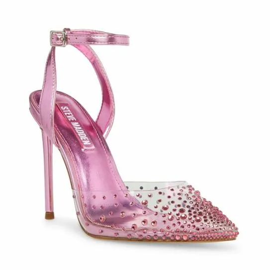 Women VENUS PINK METALLIC Pink Metallic Steve Madden Heels Women VENUS PINK METALLIC Pink Metallic Steve Madden Heels