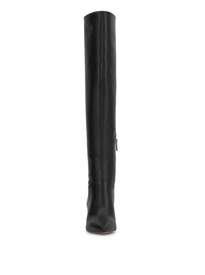 Women Verity Stiletto Boot In Black Leather Jessica Simpson Boots and Booties