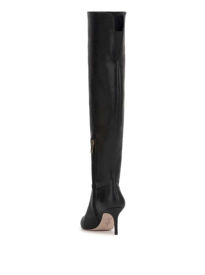 Women Verity Stiletto Boot In Black Leather Jessica Simpson Boots and Booties