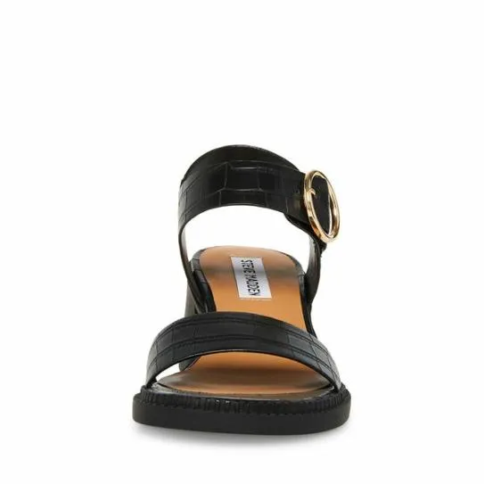 Women VIANNA BLACK CROCODILE Black Crocodile Steve Madden Sandals Women VIANNA BLACK CROCODILE Black Crocodile Steve Madden Sandals