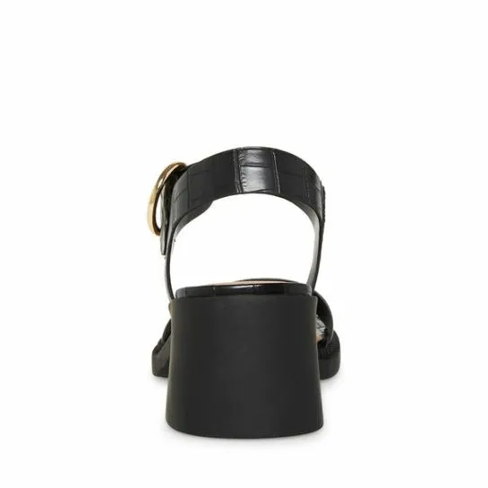 Women VIANNA BLACK CROCODILE Black Crocodile Steve Madden Sandals Women VIANNA BLACK CROCODILE Black Crocodile Steve Madden Sandals