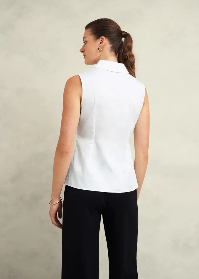 Women Vic Sleeveless Shirt White Hobbs Tops