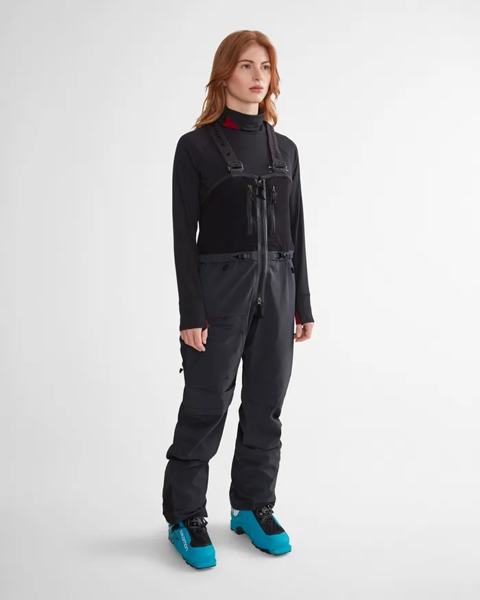 Women Vidar Alpine Salopette Raven Klttermusen Waterproof Pants