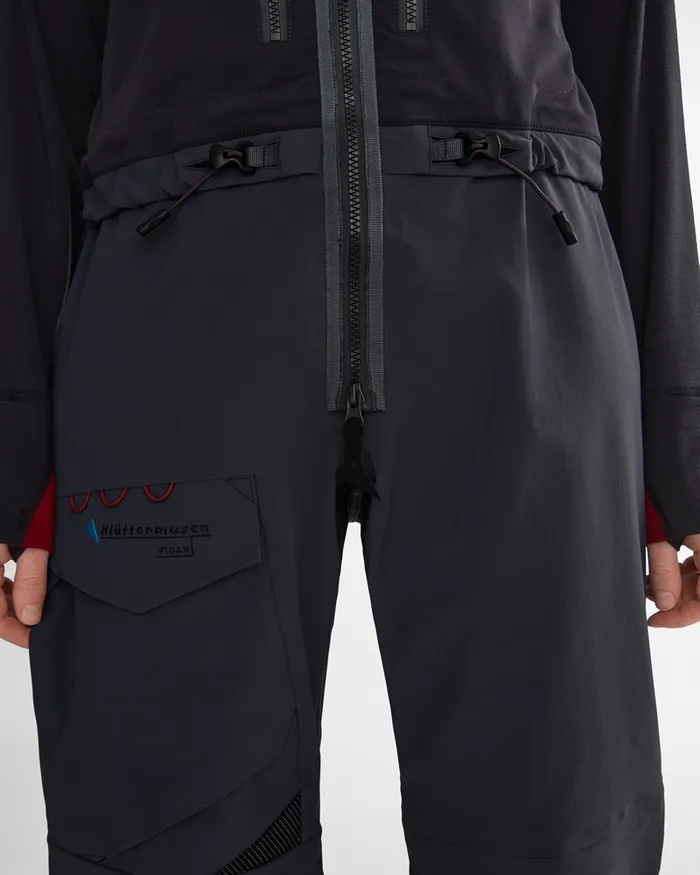 Women Vidar Alpine Salopette Raven Klttermusen Waterproof Pants
