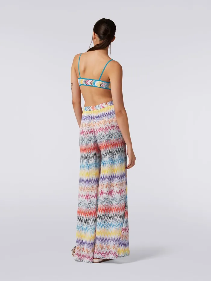 Women Viscose Cover Up Trousers With Side Slit Multicoloured Missoni Beachwear
