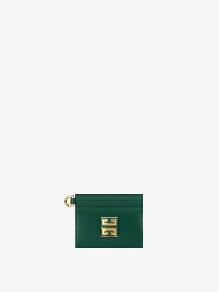 Women Wallets and Card Holders Givenchy 4G Card Holder In Box Leather Emerald Green