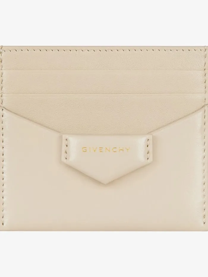 Women Wallets and Card Holders Givenchy Antigona Card Holder In Box Leather Natural Beige Women Wallets and Card Holders Givenchy Antigona Card Holder In Box Leather Natural Beige