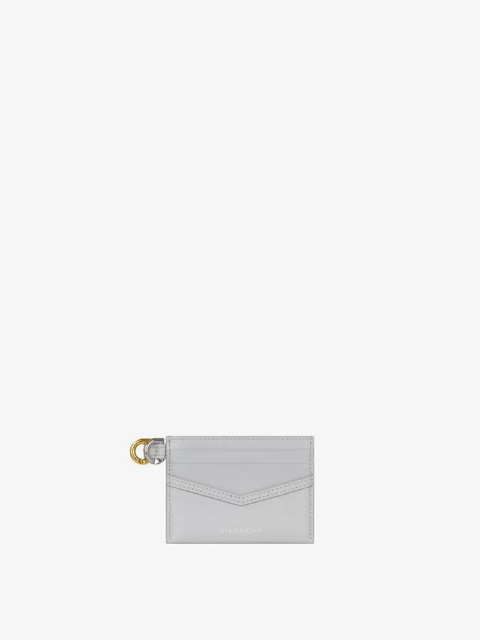Women Wallets and Card Holders Givenchy Voyou Card Holder In Leather Light Grey