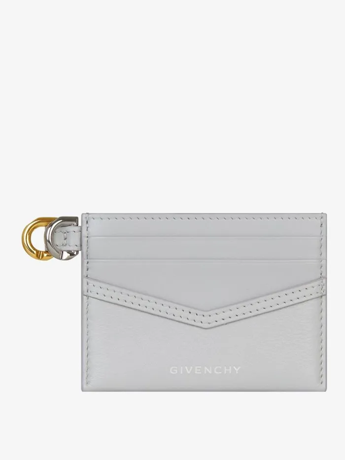 Women Wallets and Card Holders Givenchy Voyou Card Holder In Leather Light Grey Women Wallets and Card Holders Givenchy Voyou Card Holder In Leather Light Grey