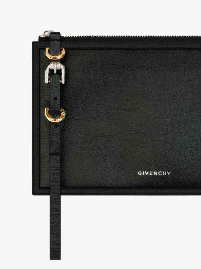 Women Wallets and Card Holders Givenchy Voyou Pouch In Leather Black Women Wallets and Card Holders Givenchy Voyou Pouch In Leather Black