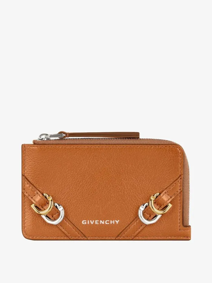 Women Wallets and Card Holders Givenchy Voyou Zipped Card Holder In Leather Soft Tan Women Wallets and Card Holders Givenchy Voyou Zipped Card Holder In Leather Soft Tan