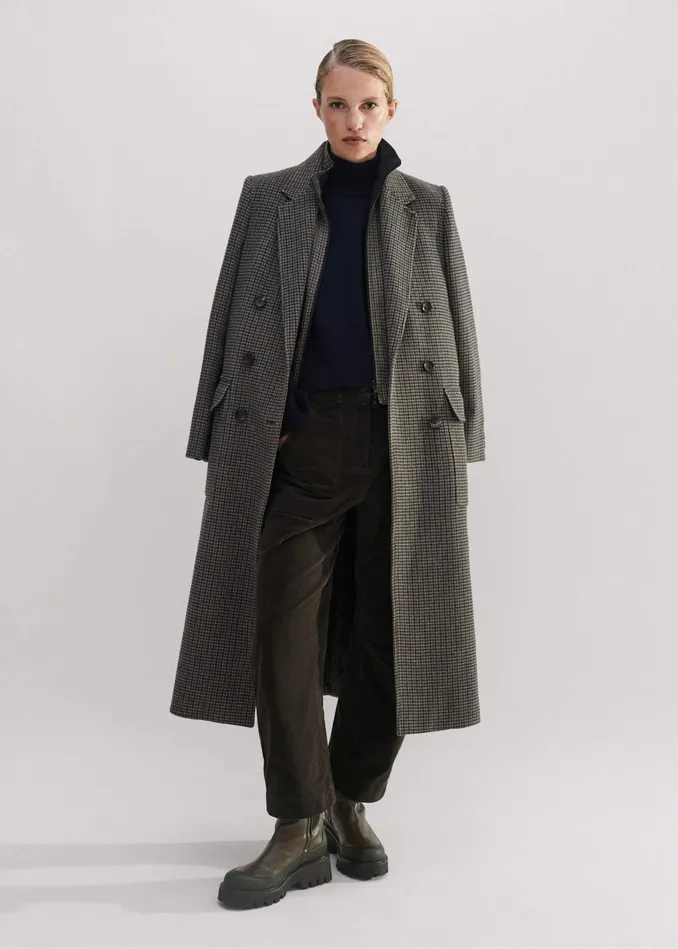 Women Washed Velvet EngineeredLeg Pant Wren Green MEEM