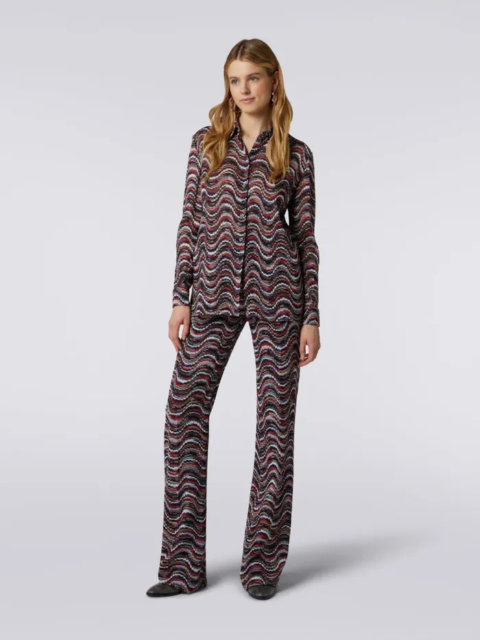Women Wavy Viscose Shirt With Lurex Multicoloured Missoni Blouses and Shirts Women Wavy Viscose Shirt With Lurex Multicoloured Missoni Blouses and Shirts