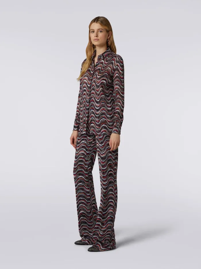 Women Wavy Viscose Shirt With Lurex Multicoloured Missoni Blouses and Shirts Women Wavy Viscose Shirt With Lurex Multicoloured Missoni Blouses and Shirts