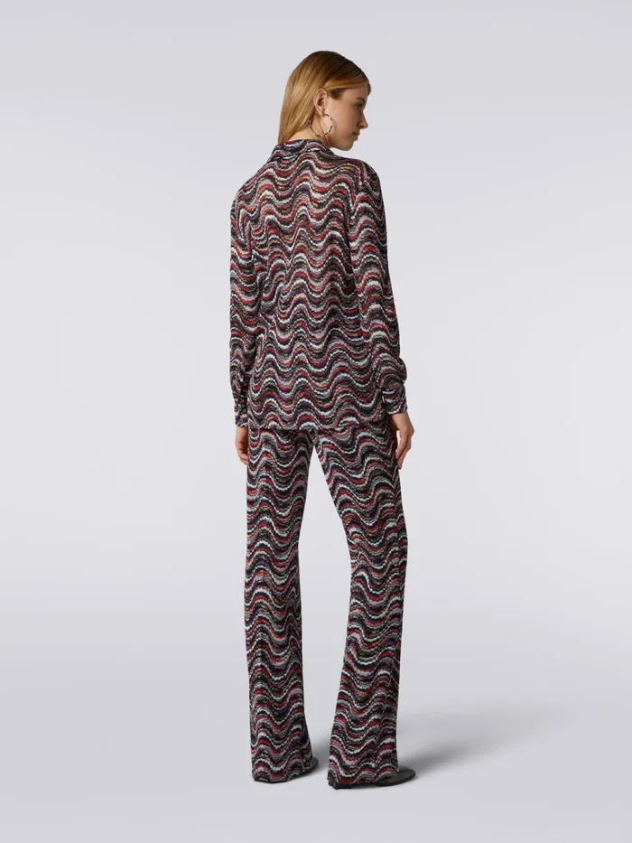 Women Wavy Viscose Shirt With Lurex Multicoloured Missoni Blouses and Shirts Women Wavy Viscose Shirt With Lurex Multicoloured Missoni Blouses and Shirts
