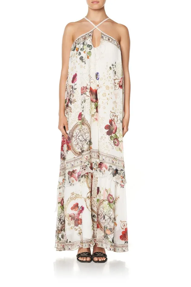 Women Wedding Guest Dresses Camilla Keyhole Neck Long Dress Fairy Godmother