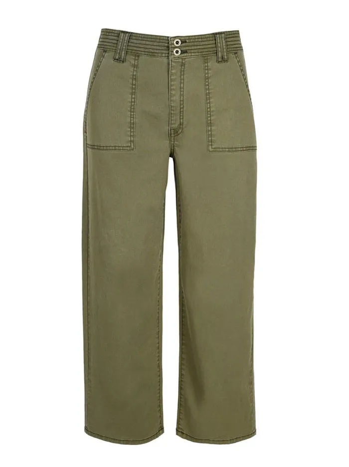Women Wide Leg Chino In Bronze Green Jessica Simpson Bottoms