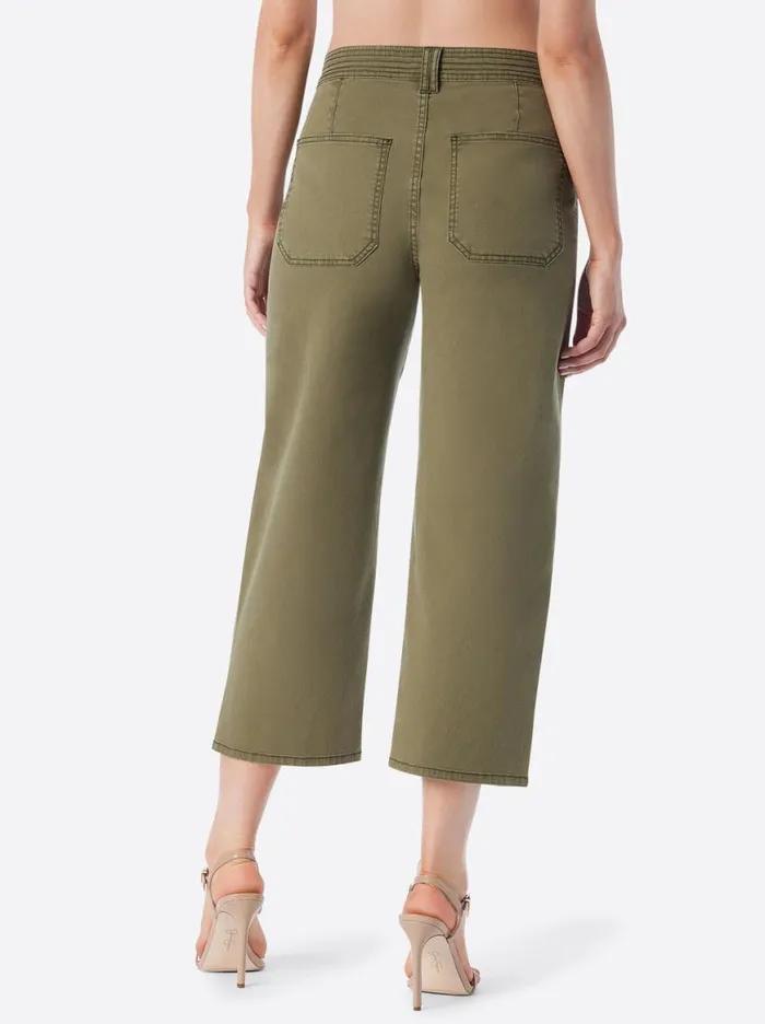 Women Wide Leg Chino In Bronze Green Jessica Simpson Bottoms