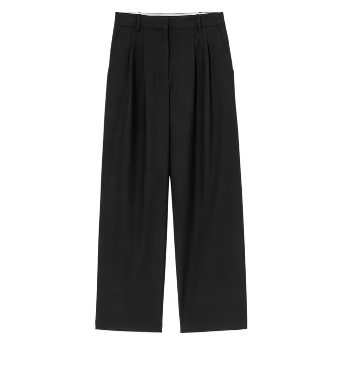Women Wideleg Pleat Trousers 8211 Black Promod Trousers