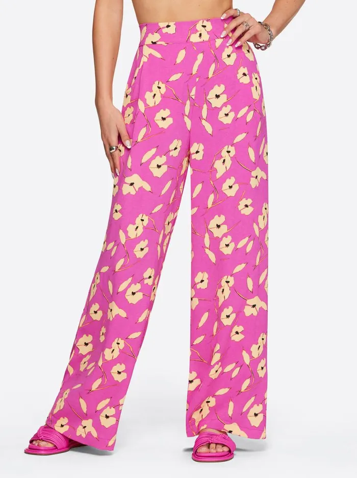 Women Winnie Wide Leg Pants In Withering Petals Jessica Simpson Bottoms
