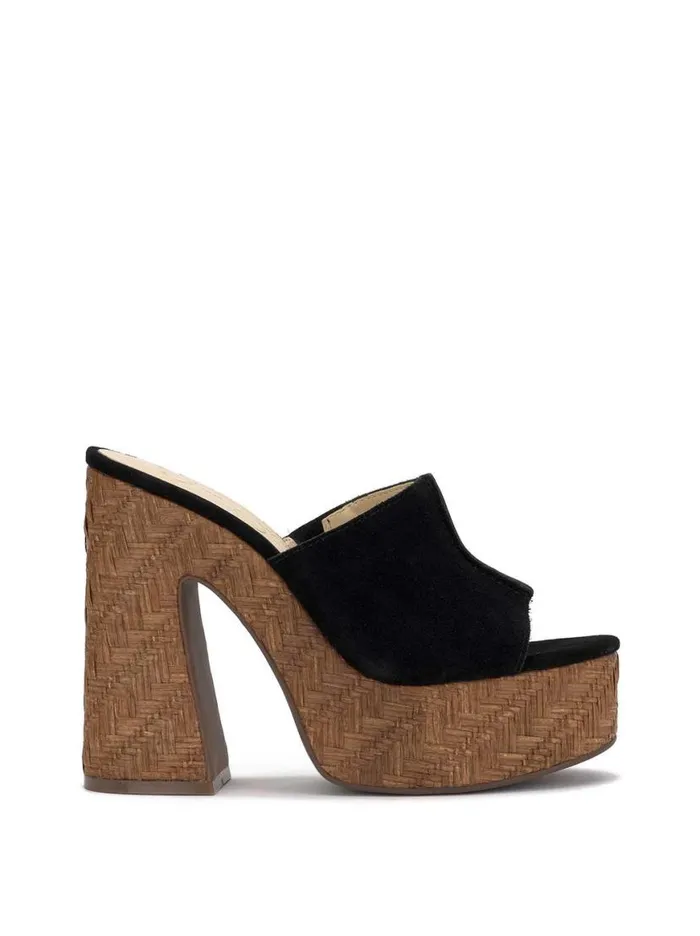 Women Xona Platform Sandal In Black Jessica Simpson Slides and Mules