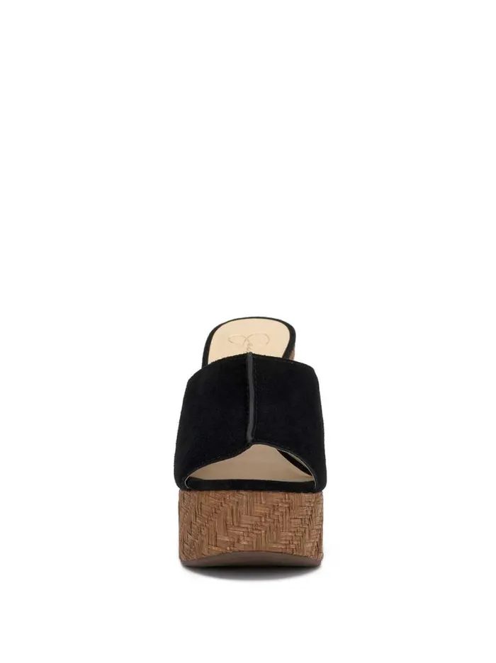 Women Xona Platform Sandal In Black Jessica Simpson Slides and Mules