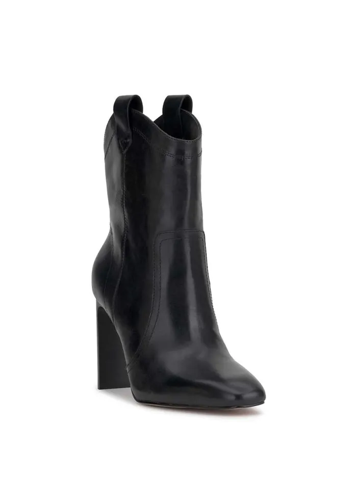 Women Xovira Heeled Bootie In Black Leather Jessica Simpson Boots and Booties