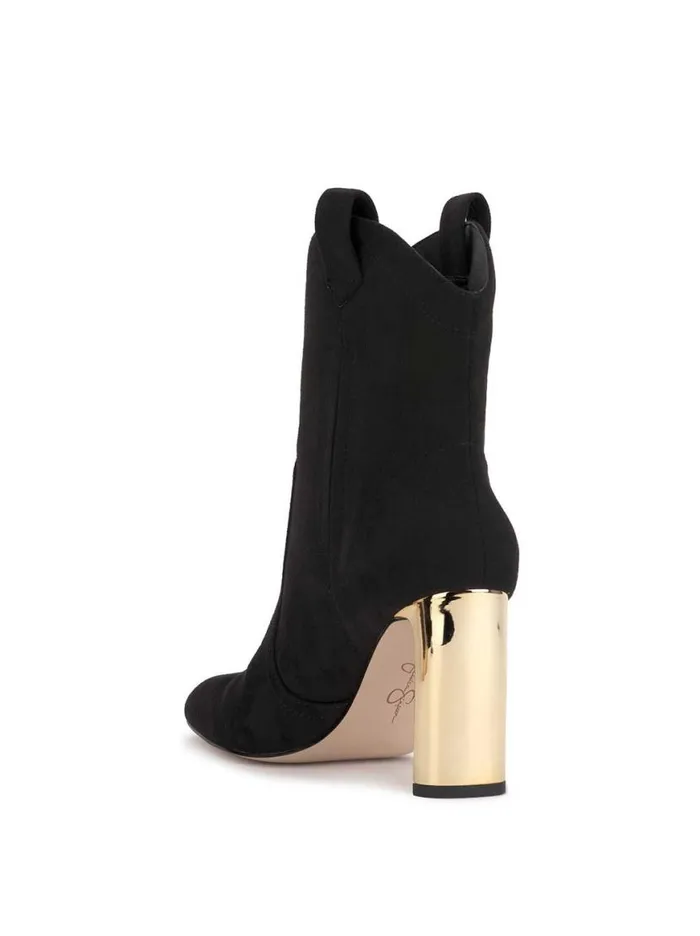 Women Xovira Heeled Bootie In Black Suede Jessica Simpson Boots and Booties