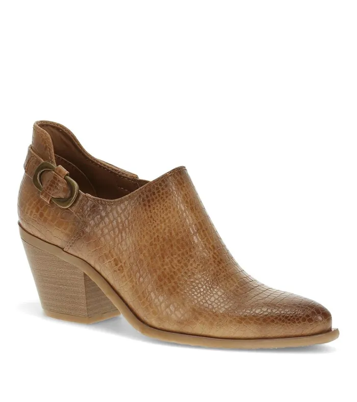 Women Yanah Block Heel Ankle Bootie Dark Almond Baretraps Booties