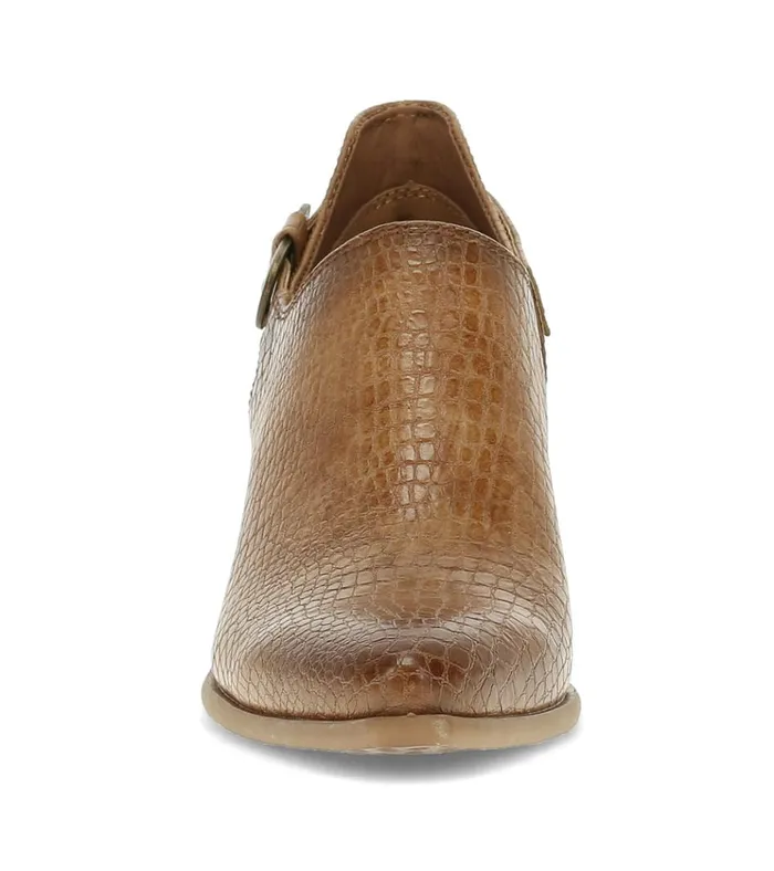 Women Yanah Block Heel Ankle Bootie Dark Almond Baretraps Booties