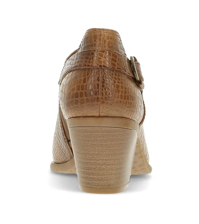 Women Yanah Block Heel Ankle Bootie Dark Almond Baretraps Booties