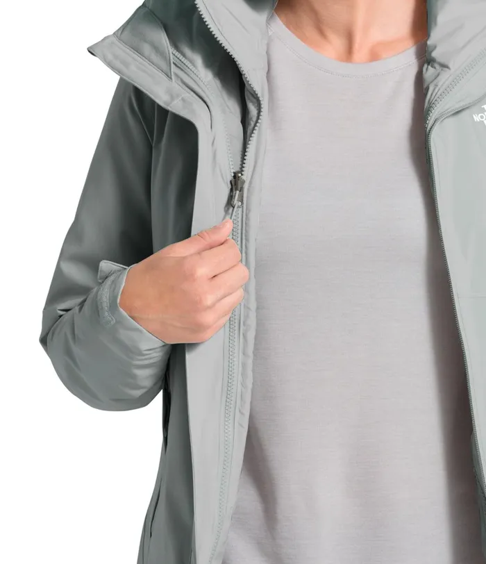 Womens The North Face 3In1 Carto Triclimate Jacket Light Tin Grey