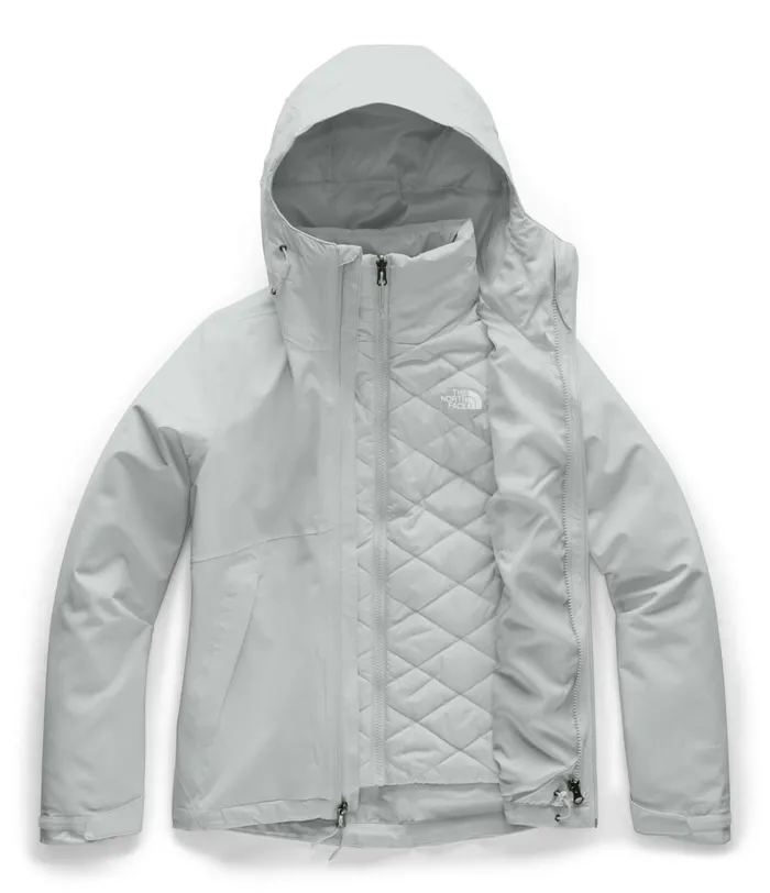 Womens The North Face 3In1 Carto Triclimate Jacket Light Tin Grey