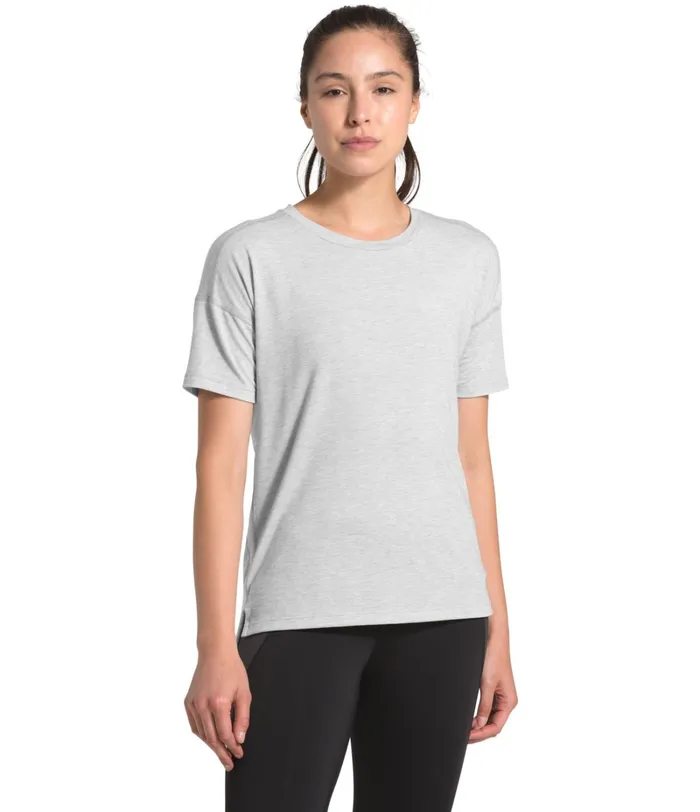 Womens The North Face Active Tops Workout ShortSleeve Tnf Light Grey Heather