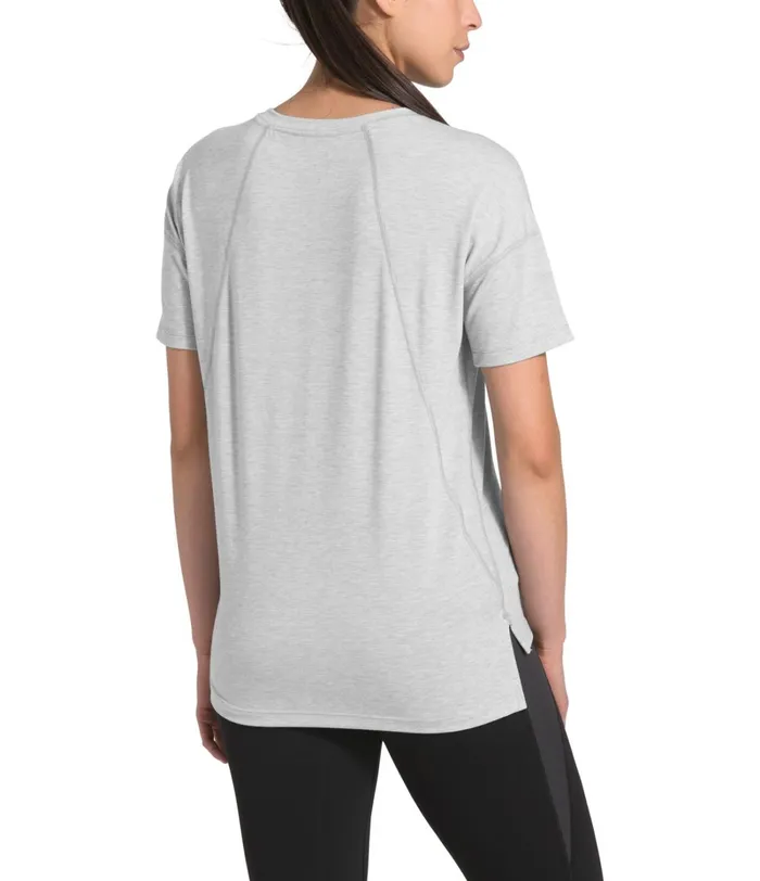 Womens The North Face Active Tops Workout ShortSleeve Tnf Light Grey Heather