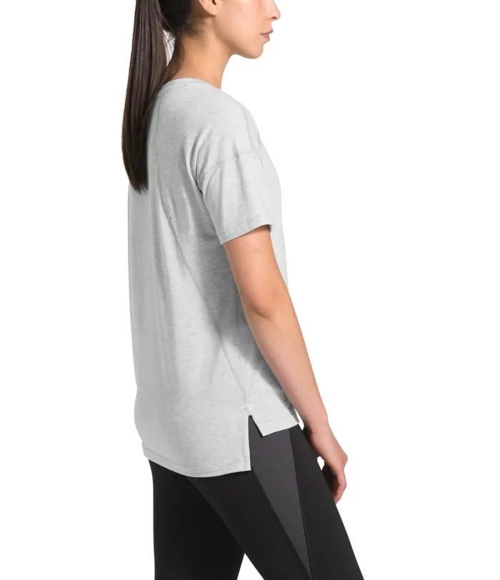 Womens The North Face Active Tops Workout ShortSleeve Tnf Light Grey Heather