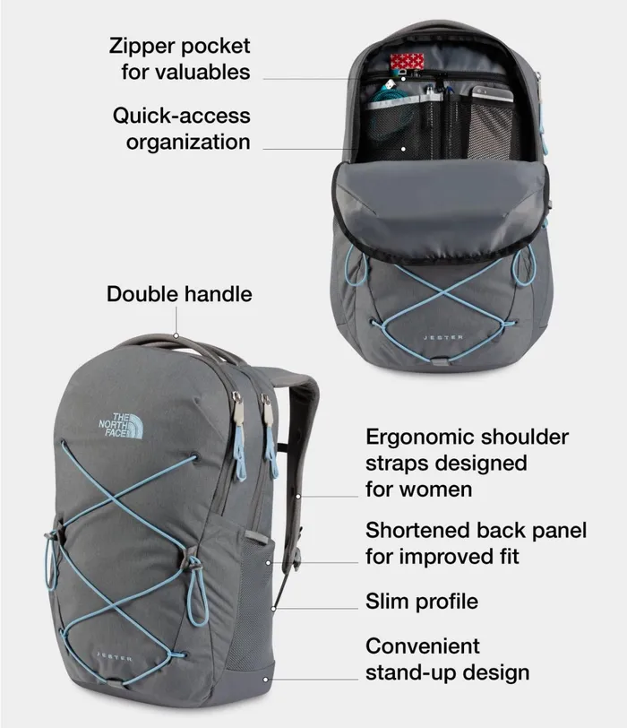 Womens The North Face Backpacks Jester Marron Purplepink Clay