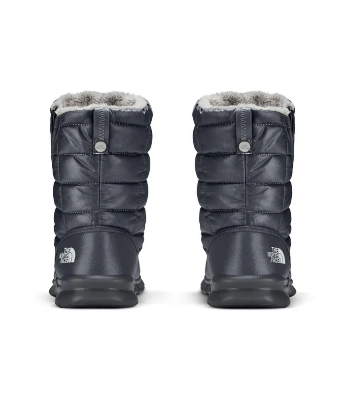 Womens The North Face Boots Thermoball Eco Microbaffle Bootie Zip Zinc Greymicro Chip Grey