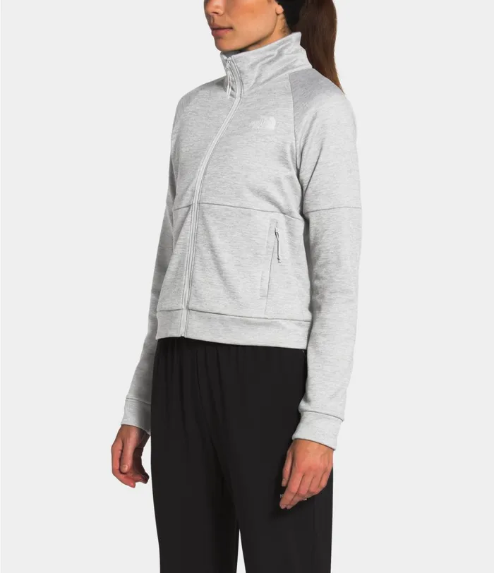 Womens The North Face Fleece AT Fleece Full Zip Tnf Light Grey Heather