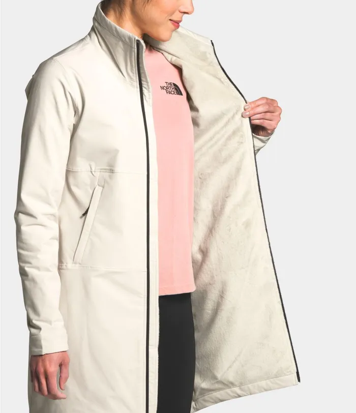 Womens The North Face Fleece Shelbe Raschel Parka Vintage White