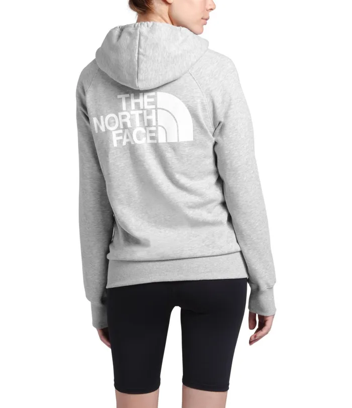 Womens The North Face Hoodies and Sweatshirts Half Dome Full Zip Hoodie Tnf Light Grey Heather